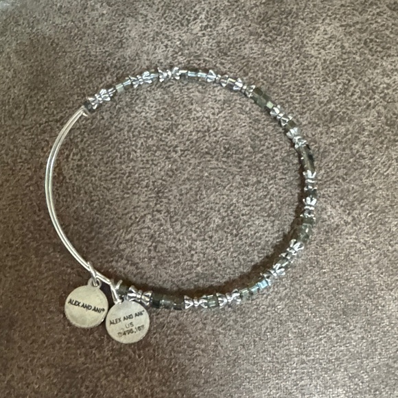 Alex and Ani Jewelry - Alex and Ani Silver and Gray Beaded Bracelet